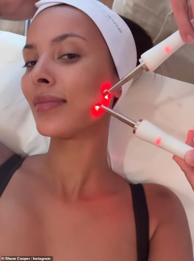 From specialist facials, DIY hair treatments and tailored workouts, MailOnline takes a look at how Maya manages to maintain her super glamorous image...(pictured at Shane Cooper's clinic)