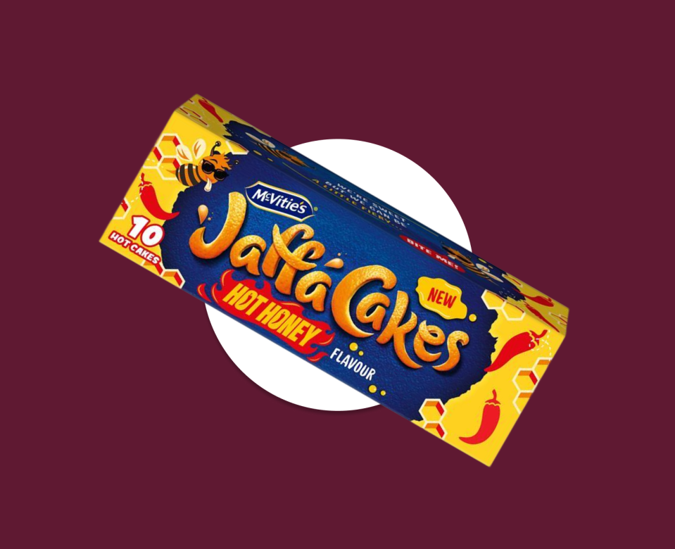 Package of McVitie's Jaffa Cakes Hot Honey.