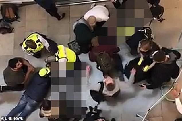 Ms Green's next memory was waking up on the floor screaming, urgently telling those around her that she had no feeling in her legs. Pictured: the scene of the collision at Westfield Stratford that left Ms Green paralysed from the waist down