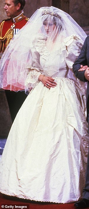 Diana pictured on her wedding day in July, 1981