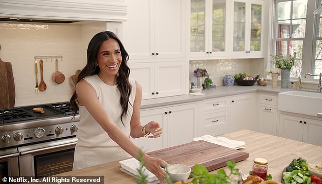 Meghan Markle, Duchess of Sussex, in her recent cooking and lifestyle show With Love, Meghan