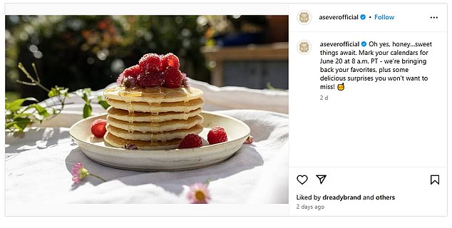 Meghan wrote in an earlier Instagram post on June 16: 'Oh yes, honey… sweet things await. Mark your calendars for June 20 at 8am PT – we're bringing back your favorites, plus some delicious surprises you won't want to miss!'
