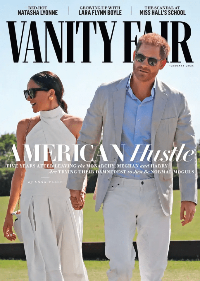 Vanity Fair cover featuring Prince Harry and Meghan Markle.