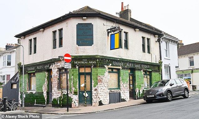 The Montreal Arms in Brighton had a third of its historic green tiles drilled of by the new property owner before the council was able to stop it