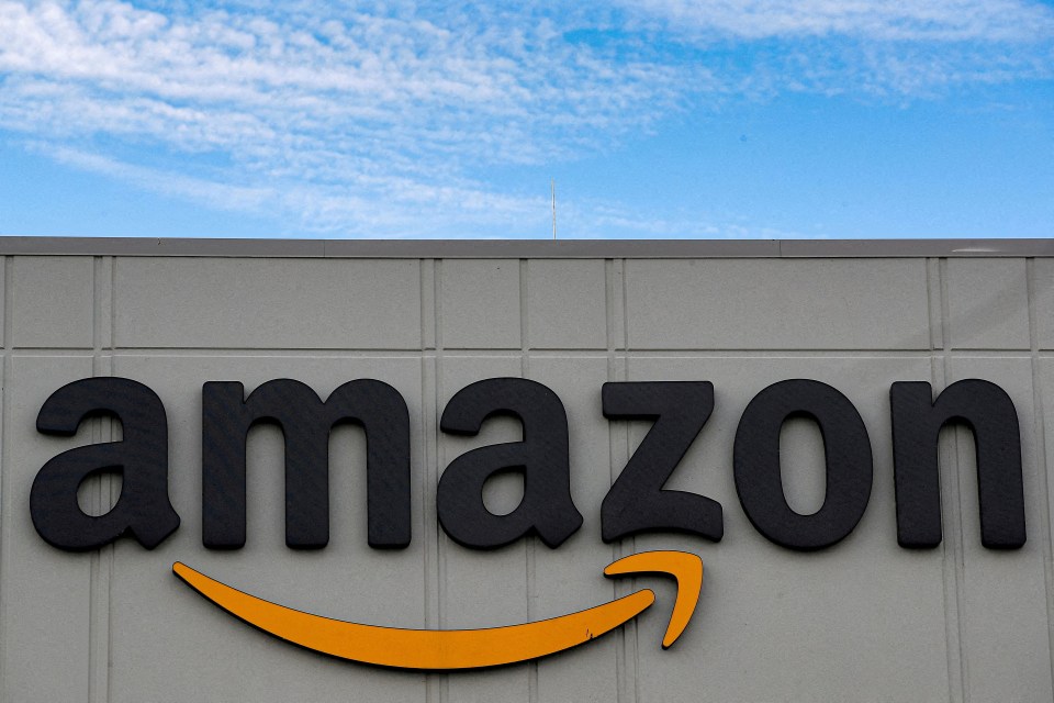 Amazon logo on a building.
