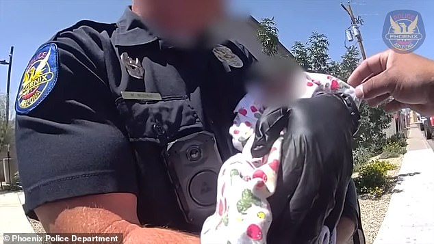 A newborn baby has been saved from the brink of starvation after their mother died at an Arizona home and nobody was around to take care of the infant