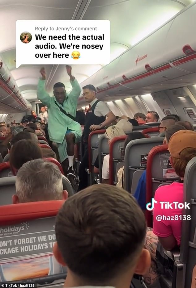 A 'feral' Brit has been captured attempting to provoke another passenger on a chaotic 'flight from hell' to Ibiza