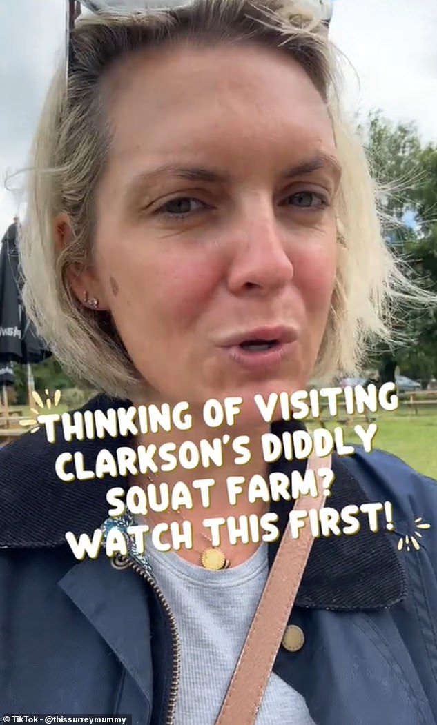 Nat, a mother from Surrey, took to social media to share her experience visiting the Top Gear star's sprawling Oxfordshire property, offering her advice to potential patrons on where to visit to avoid queuing. Pictured