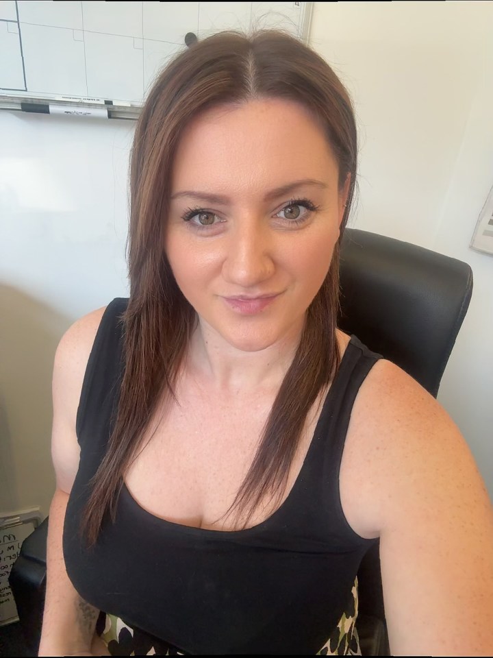 Photo of Laura Gumery, a revenge porn victim, sharing her story.