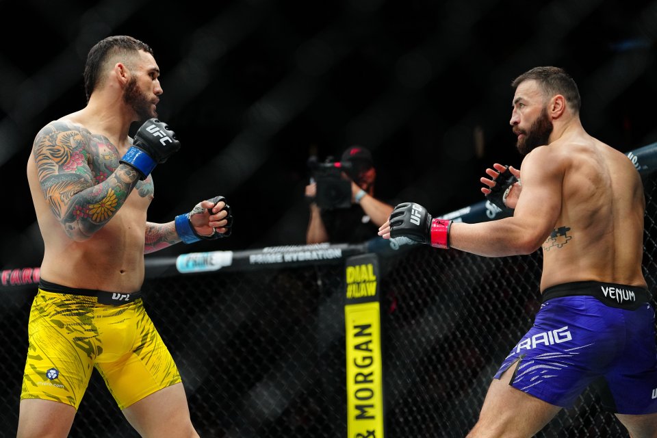Paul Craig and Rodolfo Bellato facing off in a UFC match.