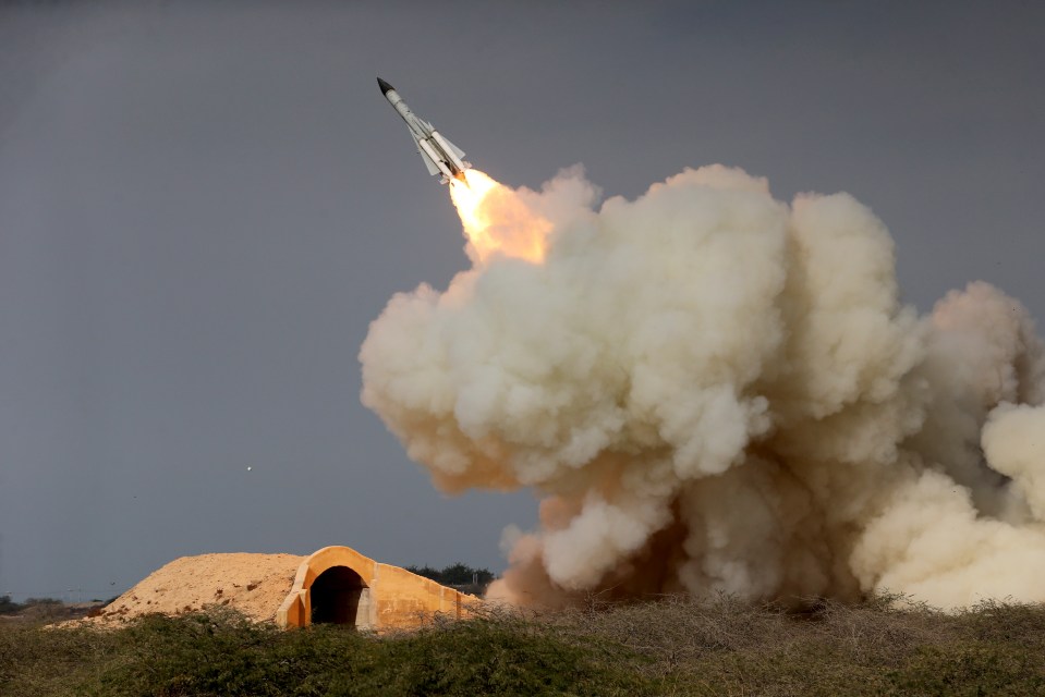 S-200 missile launch during military drill.