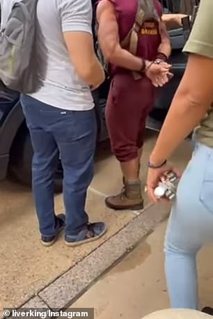 He was arrested by Austin police and taken to Travis County Jail about 8.30pm on Tuesday night