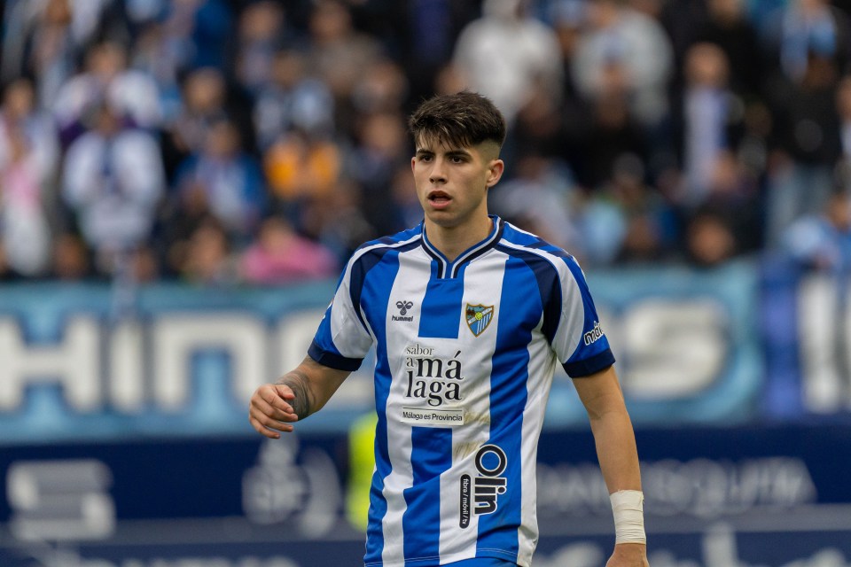 Antonio Cordero of Malaga CF during a soccer game.
