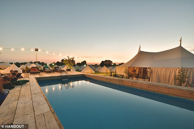 Guests of The Pop Up Hotel will be able to use the large swimming pool to cool off from the hot weather