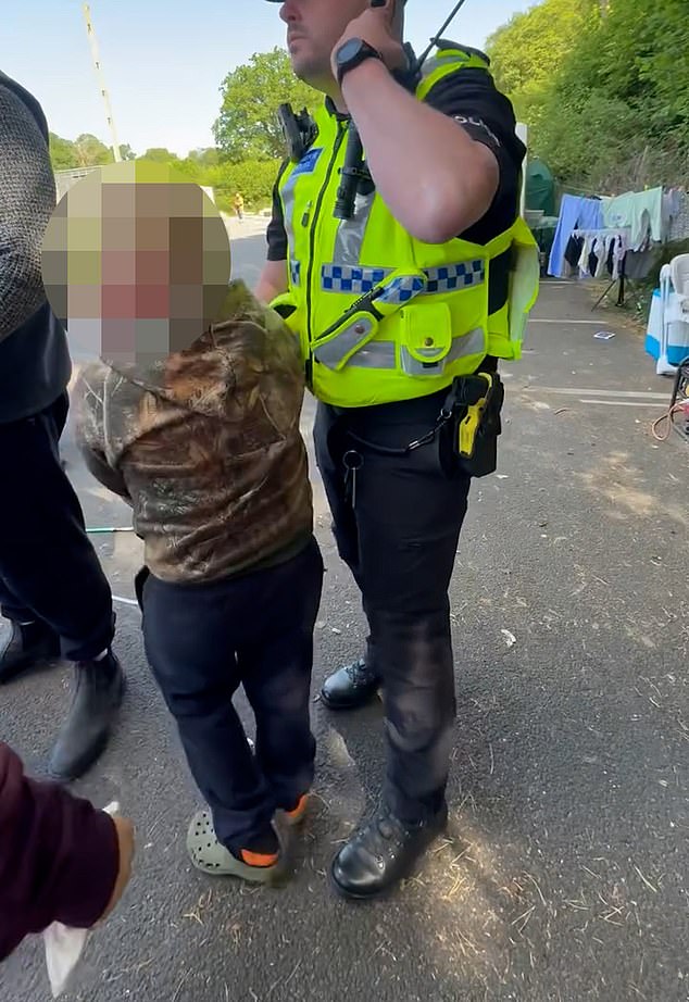 A distressed mother has accused police of 'pure abuse of power' after they arrested and handcuffed her 10-year-old son and another youngster right in front of her