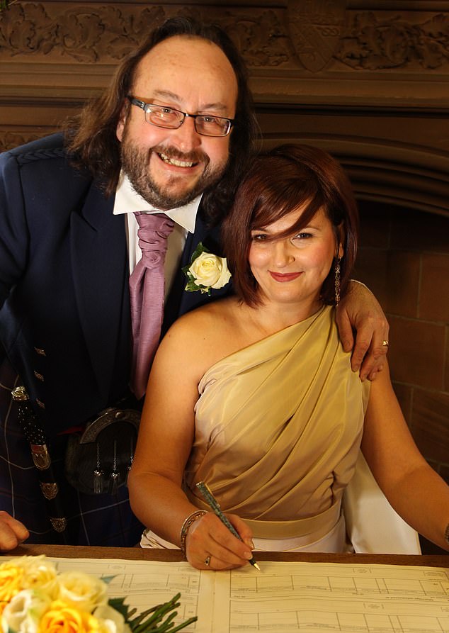 Dave and Lili Myers on their wedding day. Lili writes: 'Dave joked that when I married him in 2011 I also married Si [King], and there was more than a grain of truth in that'