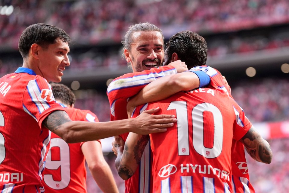 MADRID, SPAIN - MAY 18: Angel Correa of Atletico de Madrid celebrates a goal during the Spanish League, LaLiga EA Sports, football match played between Atletico de Madrid and Real Betis Balompie at Riyadh Air Metropolitano stadium on May 18, 2025, in Madrid, Spain. (Photo By Oscar J. Barroso/Europa Press via Getty Images)