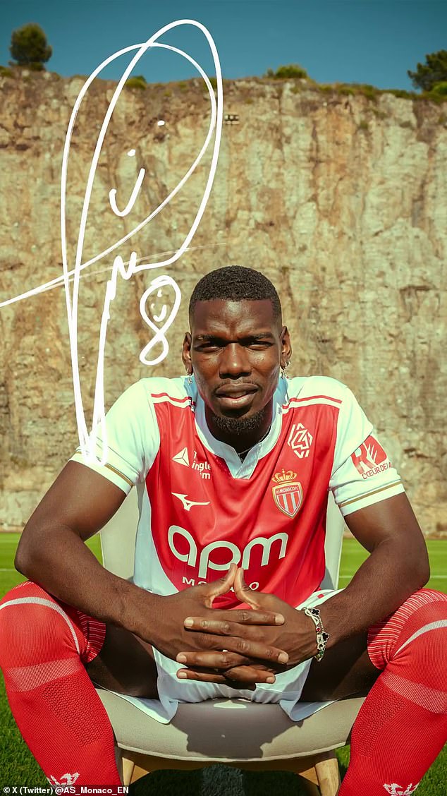 Paul Pogba has joined Monaco on a two-year deal after his doping ban was lifted this year