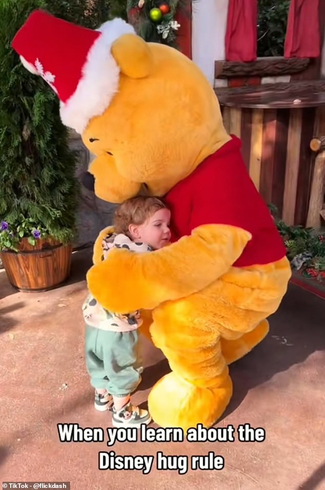 The rule is in place due to the heartwarming sentiment from Walt Disney; ¿You never know how much that child may need that hug'
