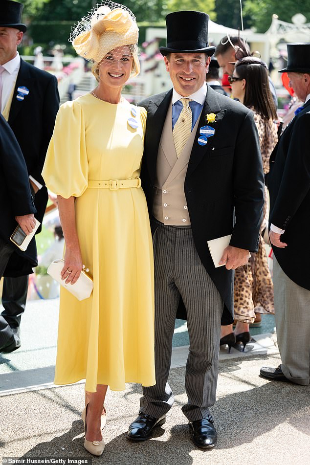 Harriet Sperling and Peter Phillips during day three of Royal Ascot at Ascot Racecourse on June 19