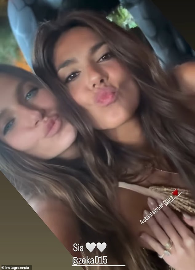 Patrick Whitesell and his wife Pia have been living it up in Mexico while his ex Lauren Sanchez tied the knot to Jeff Bezos in Italy over the weekend. Pictured Pia with a friend