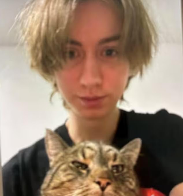 Arthur A., a 21-year-old from a suburb of Graz, was pictured holding a cat in the first images to emerge since the horrifying attack.