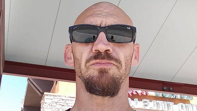 Dax Mallaburn (pictured) was questioned by counter-terrorism officers at Heathrow Airport having been suspected of encouraging 16-year-old Rhianan Rudd to look at violent material online. Yet police still allowed him to leave the UK without any further action, the Daily Telegraph has reported