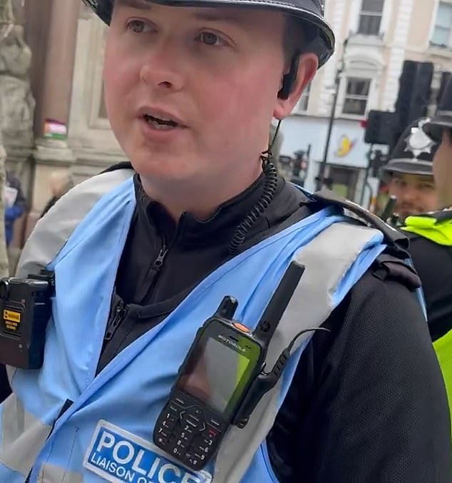 Campaign group Sussex Friends of Israel, which has shared footage of the incident on social media, tonight accused Sussex Police of 'downplaying' antisemitism after the officer 'disagreed' that the evocative words amounted to racial incitement
