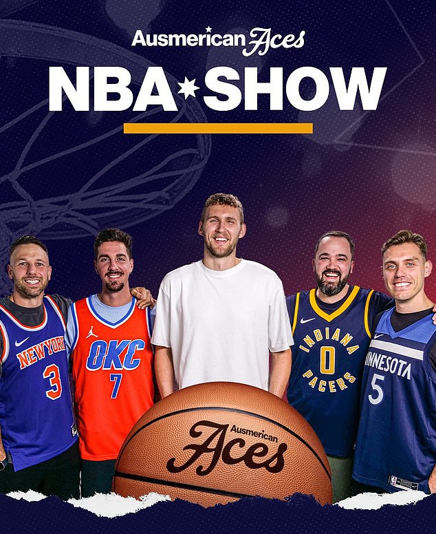 It comes after the fan favourite groom announced that he has joined forces with former NBL stars Pete Hooley and Tommy Sheridan to co-host Ausmerican Aces : NBA Show