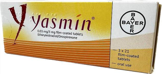 Chloe Alicia Ellis, from Dewsbury, had taken the combined oral contraceptive pill Yasmin (pictured) to manage her endometriosis since September 2023