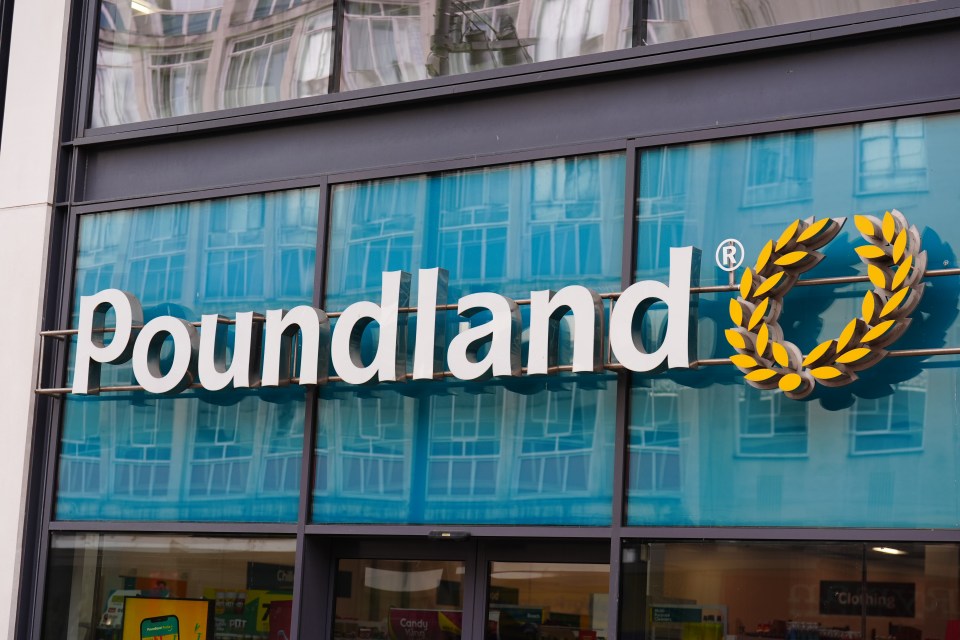 Poundland store sign.