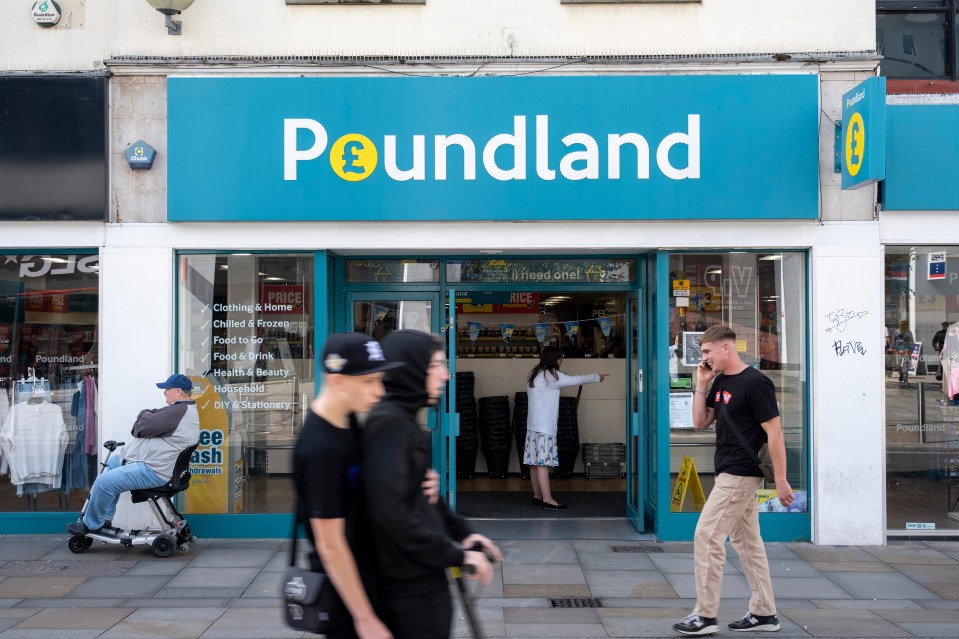 Poundland store on a high street.