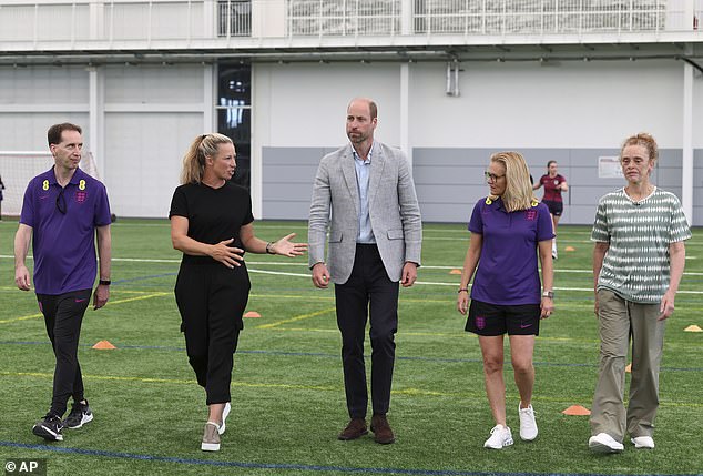 The Prince of Wales today wishes the Lionesses luck for the forthcoming UEFA Women's Euros that kicks off on July 2 during a special visit to England's national football centre