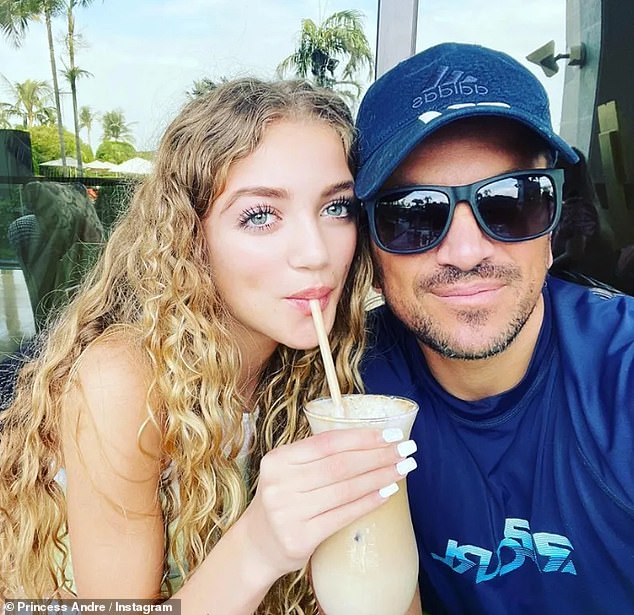 The daughter of the singer and Katie Price, who celebrates the milestone June 29, has also broken her silence on her recent split from her boyfriend (Pictured with dad Peter)