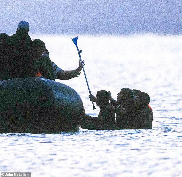 Less than 24 hours after abandoning his attempt to head for Britain, a desperate migrant on crutches finally succeeded in his bid to cross the channel