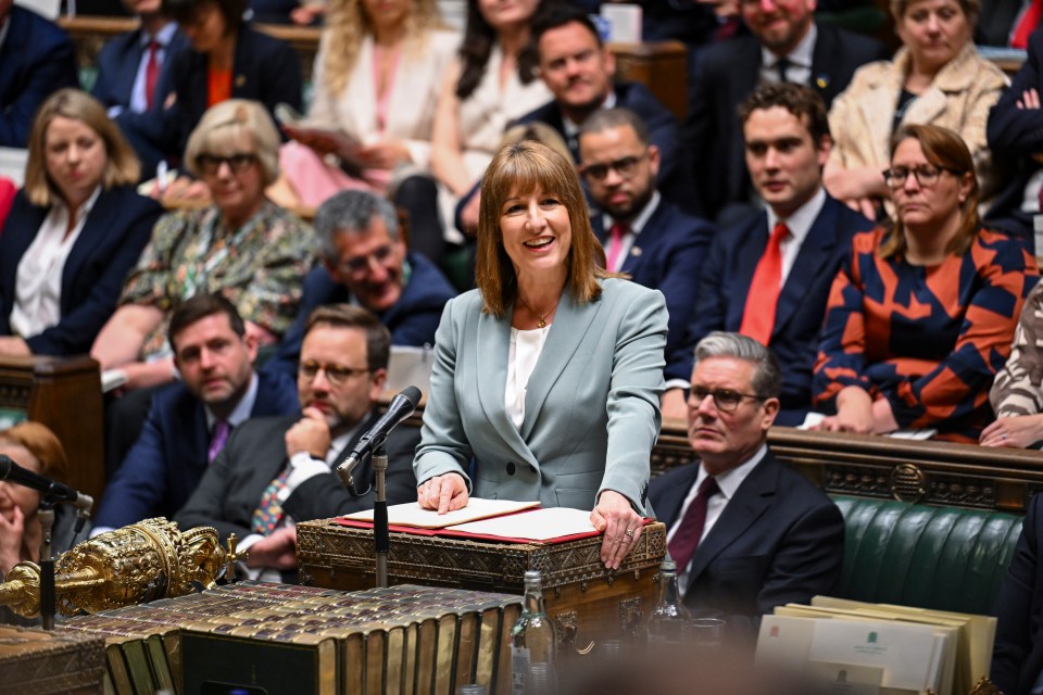 Rachel Reeves delivering a spending review to MPs in the House of Commons.