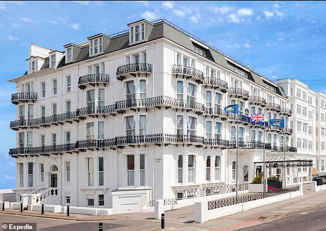 The man is believed to have been living at the Royal Beach Hotel in Southsea (pictured), which has functioned as an asylum hotel