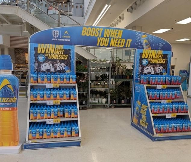 Tesco have apologised after this Lionesses promo stand was displayed in a Welsh store