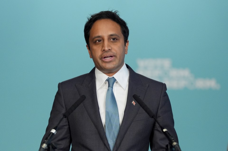 Zia Yusuf, Reform UK party chairman, speaking at a press conference.