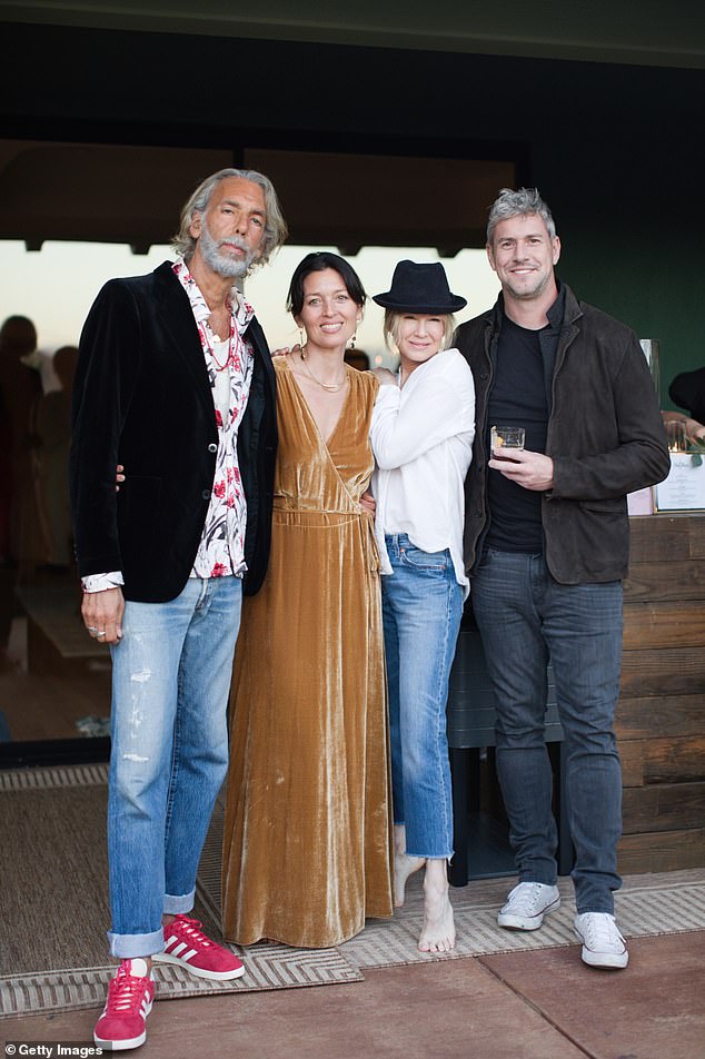 Sources recently told DailyMail.com that the actress is living apart from her TV presenter boyfriend Ant Anstead, 46; (L¿R) Stephen 'Scooter' Weintraub, Libby June Weintraub, Zellweger and Anstead seen in October 2023 in LA
