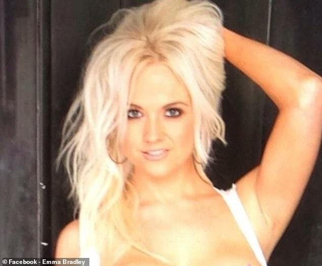 Pictured: Emma Bradley, the former glamour model who recently had a baby girl with the son of serial killers Fred and Rose West and reportedly once dated ex-Arsenal striker Paul Merson before settling down