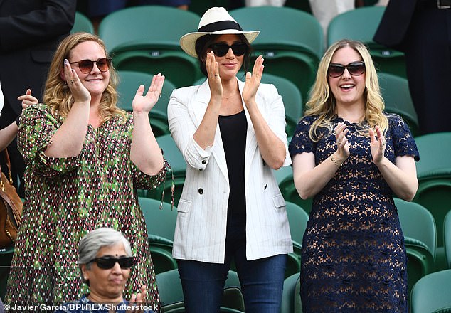 In July 2019 Meghan, who married Prince Harry the year before, attended the tournament to watch friend Serena Williams 'in a private capacity'