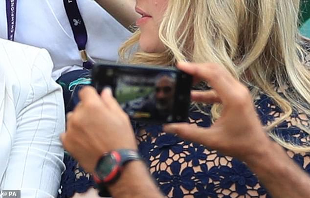 A spectator was taking a selfie with the court in the background and said he had no idea the Duchess was there