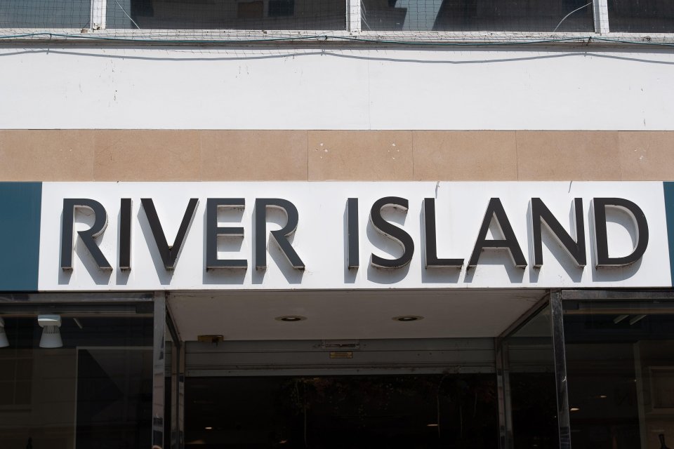 River Island store sign.