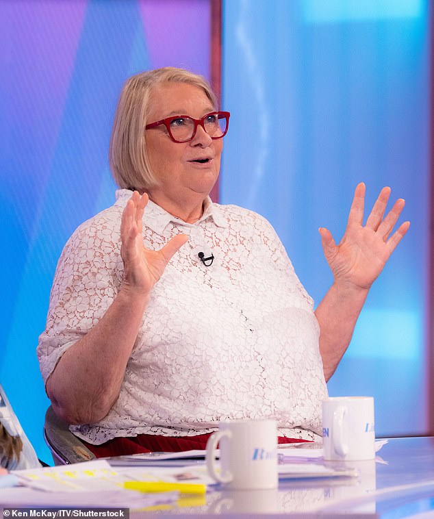 Rosemary Shrager (pictured) recalled the moment she was bitten by an adder after she fell into a bush during a 450-mile bike ride