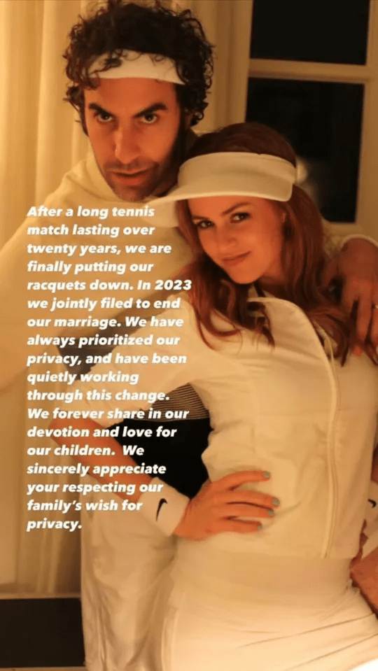 Photo of a couple announcing their separation.