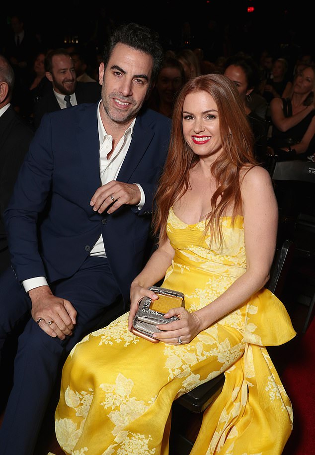 Actors Sacha Baron Cohen and Isla Fisher (pictured in 2017) announced they had finalised their £120million divorce on Friday night