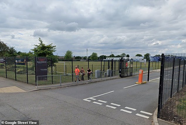 A schoolboy is fighting for his life after he was hit by a bus while on his way in to Queen Katherine Academy, Peterborough, pictured, on Monday morning