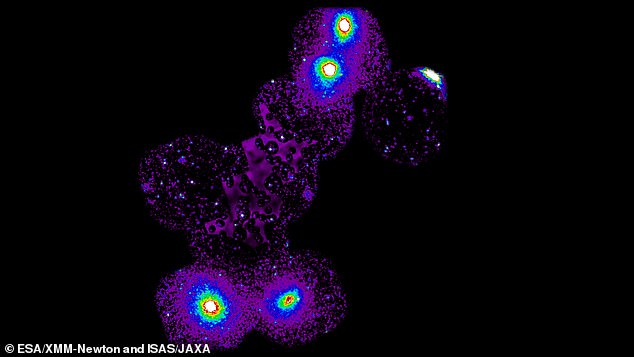 Scientists have discovered a vast thread of 10-million-degree gas stretching out through space, and it could be where the universe's hidden matter is hiding