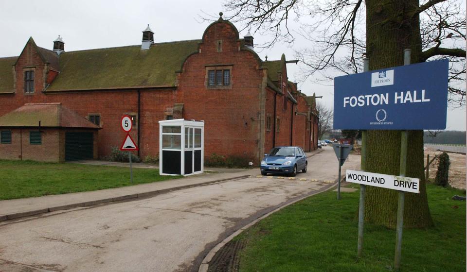 Foston Hall prison entrance.